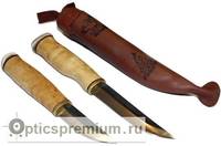 Классическая охотничья спарка Wood Jewel из двух лапландских ножей (клинки 11,5 и 10 см)