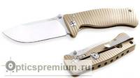 Нож LionSteel серии SR2 mini лезвие 78 мм (рукоять - титан, цвет серый, в деревянной коробке)
