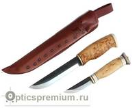 Классическая охотничья спарка Wood Jewel из двух лапландских ножей (клинки 10 и 7,5 см)