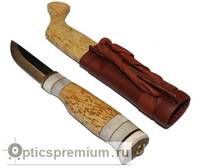 Профессиональный охотничий нож Wood Jewel Vuoiupuukko, ножны из карельской берёзы