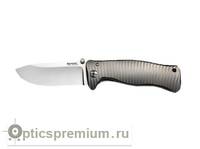 Нож LionSteel SR-1 лезвие 94 мм (рукоять - титан, цвет серый, в деревянной коробке)