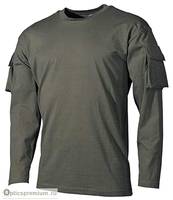 Футболка с длинными рукавами и карманами MFH US Shirt